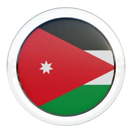 Vidrio de la bandera de Jordania  3D Flag