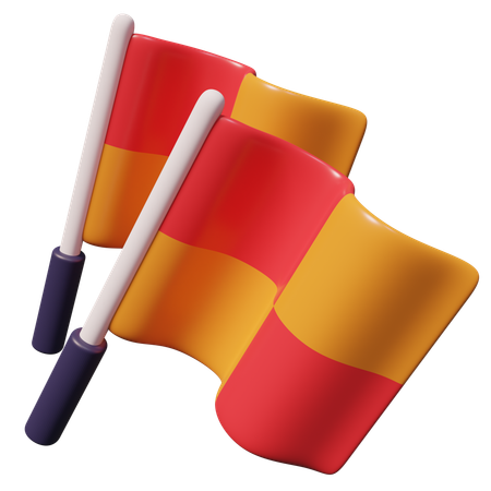 Bandera del juez de línea  3D Icon