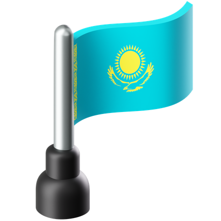 Bandera de kazajstán  3D Icon