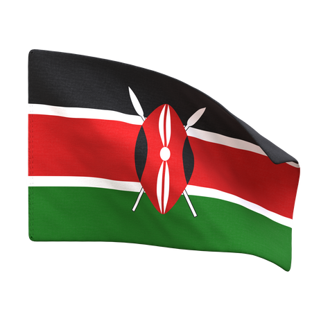 Bandera de kenia  3D Icon