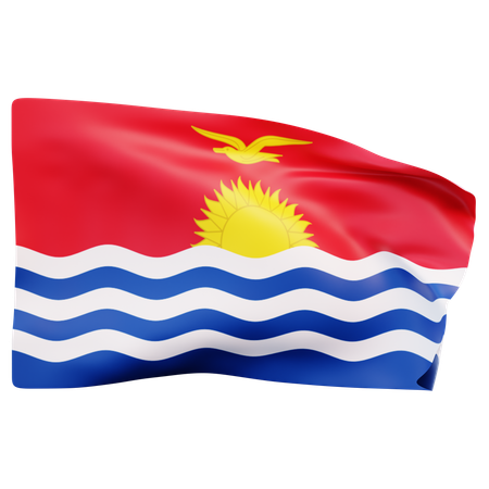 Bandera de kiribati  3D Icon