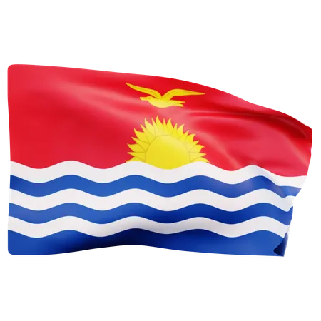 Bandera de kiribati  3D Icon