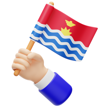 Bandera de kiribati  3D Icon