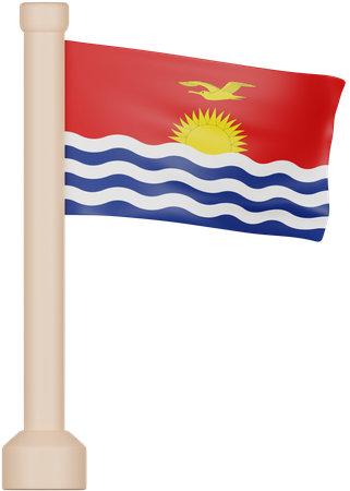 Bandera de kiribati  3D Icon