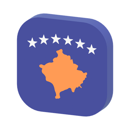 Bandera de kosovo  3D Icon