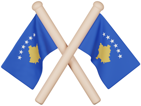 Bandera de kosovo  3D Icon