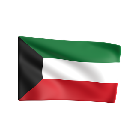 Bandera de kuwait  3D Icon