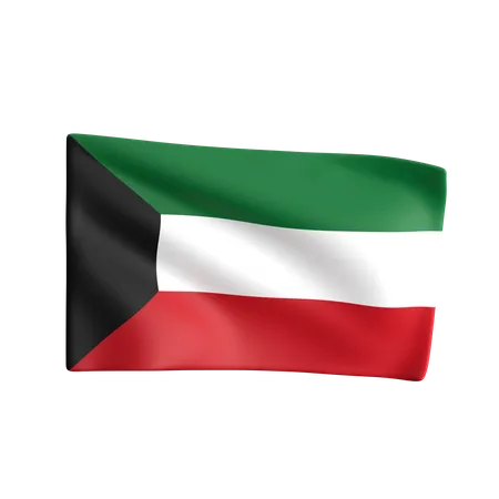 Bandera de kuwait  3D Icon