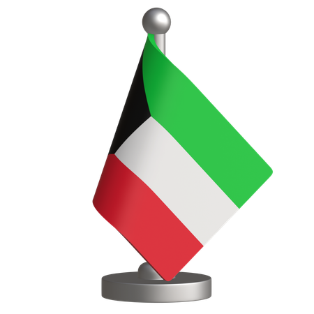 Bandera de escritorio de kuwait  3D Icon