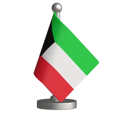 Bandera de escritorio de kuwait  3D Icon