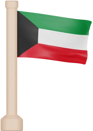 Bandera de kuwait  3D Icon