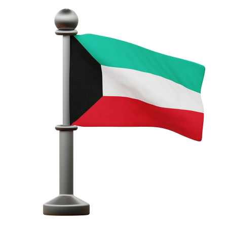 Bandera de kuwait  3D Icon