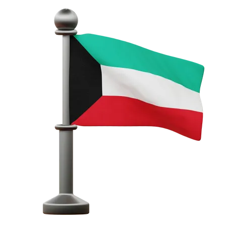 Bandera de kuwait  3D Icon