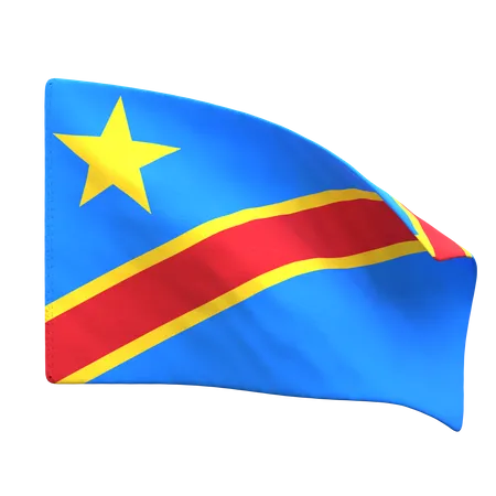 Bandera de la república democrática del congo  3D Icon