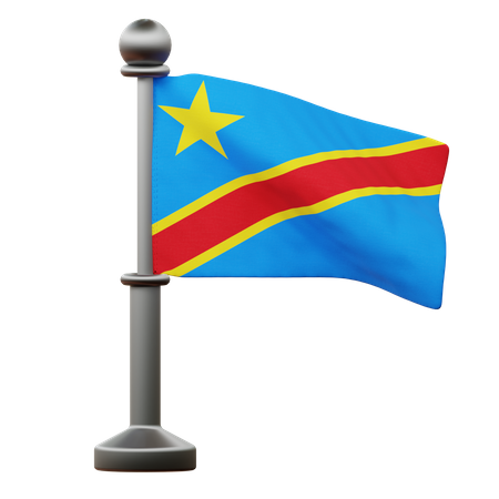 Bandera de la república democrática del congo  3D Icon