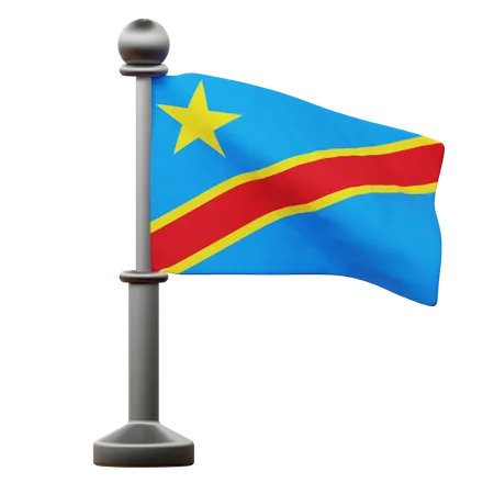 Bandera de la república democrática del congo  3D Icon