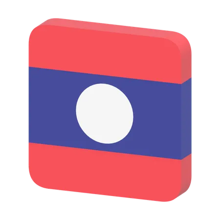 Bandera de laos  3D Icon