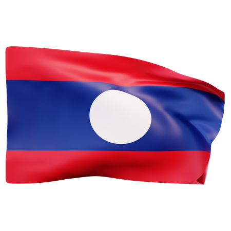 Bandera de laos  3D Icon