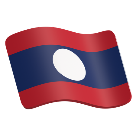 Bandera de laos  3D Icon