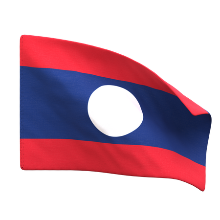 Bandera de laos  3D Icon