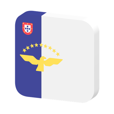 Bandera de las islas azores  3D Icon