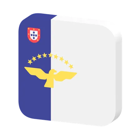 Bandera de las islas azores  3D Icon