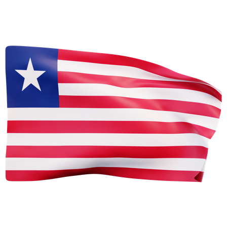 Bandera de liberia  3D Icon