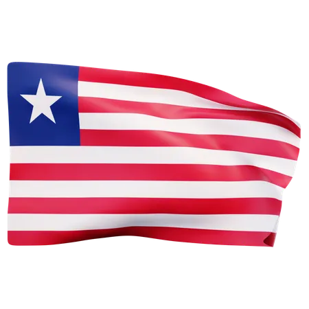 Bandera de liberia  3D Icon