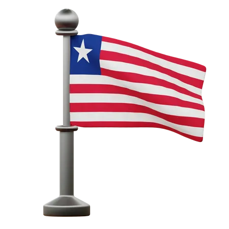 Bandera de liberia  3D Icon