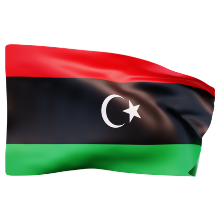 Bandera de libia  3D Icon