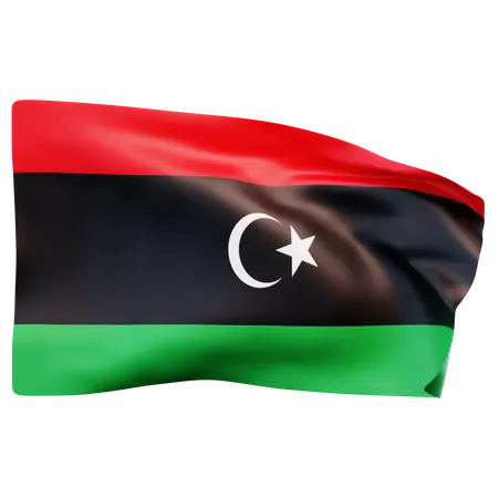 Bandera de libia  3D Icon