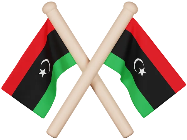 Bandera de libia  3D Icon