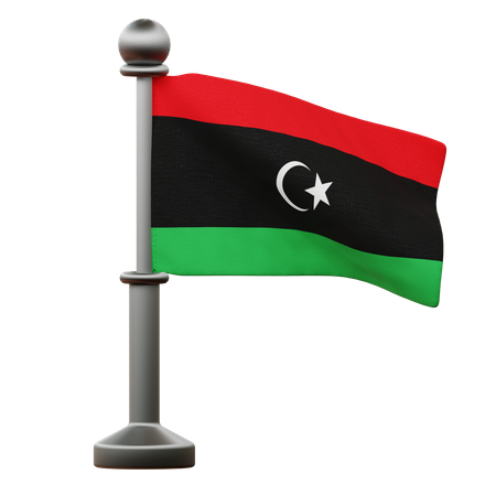 Bandera de libia  3D Icon