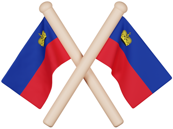 Bandera de liechtenstein  3D Icon