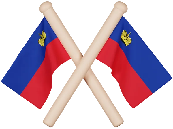 Bandera de liechtenstein  3D Icon