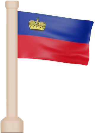 Bandera de liechtenstein  3D Icon