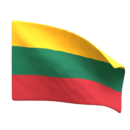 Bandera de lituania  3D Icon