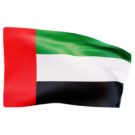 Bandera de los emiratos árabes unidos  3D Icon