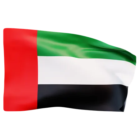 Bandera de los emiratos árabes unidos  3D Icon