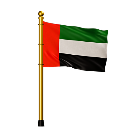 Bandera de los emiratos árabes unidos  3D Icon