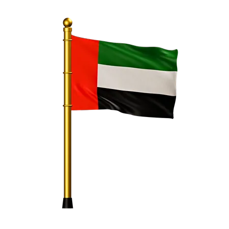 Bandera de los emiratos árabes unidos  3D Icon