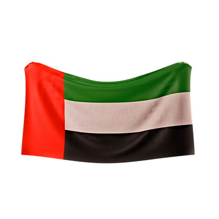 Bandera de los emiratos árabes unidos  3D Icon