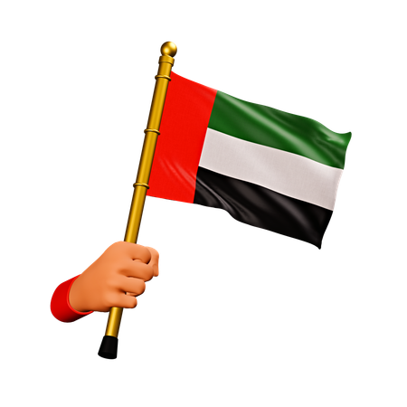 Bandera de los emiratos árabes unidos  3D Icon