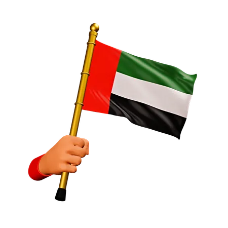 Bandera de los emiratos árabes unidos  3D Icon