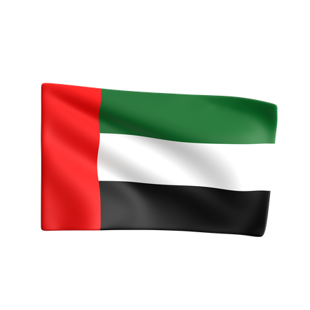 Bandera de los emiratos árabes unidos  3D Icon