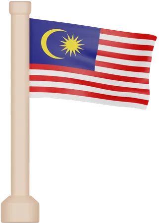 Bandera de malasia  3D Icon