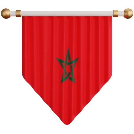 Bandera de marruecos  3D Icon