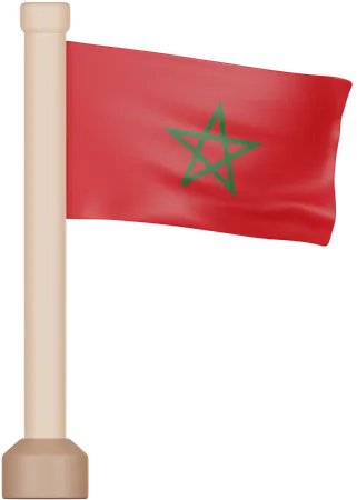 Bandera de marruecos  3D Icon