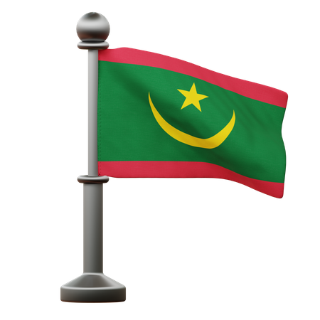 Bandera de mauritania  3D Icon