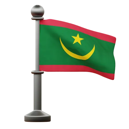 Bandera de mauritania  3D Icon